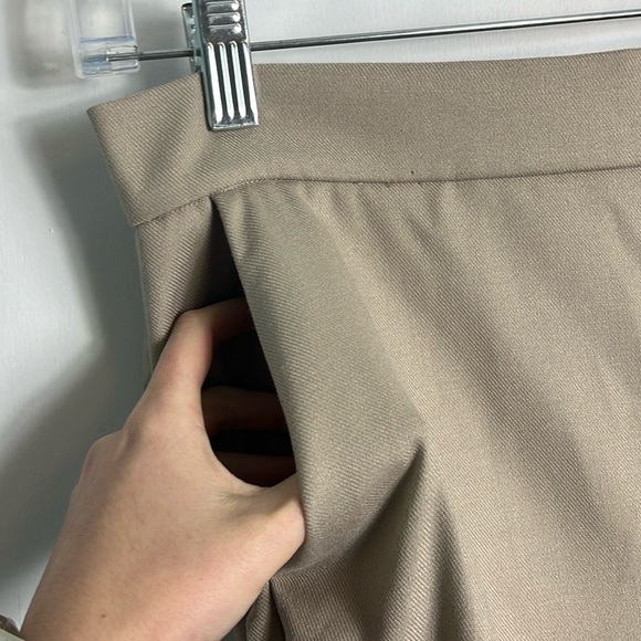 NWT Nordstrom Wide Leg Pull On Tan Pant Trousers Size 8 - Picture 3 of 13
